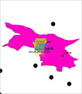 شیپ فایل نقطه ای شهرهای شهرستان صحنه واقع در استان کرمانشاه
